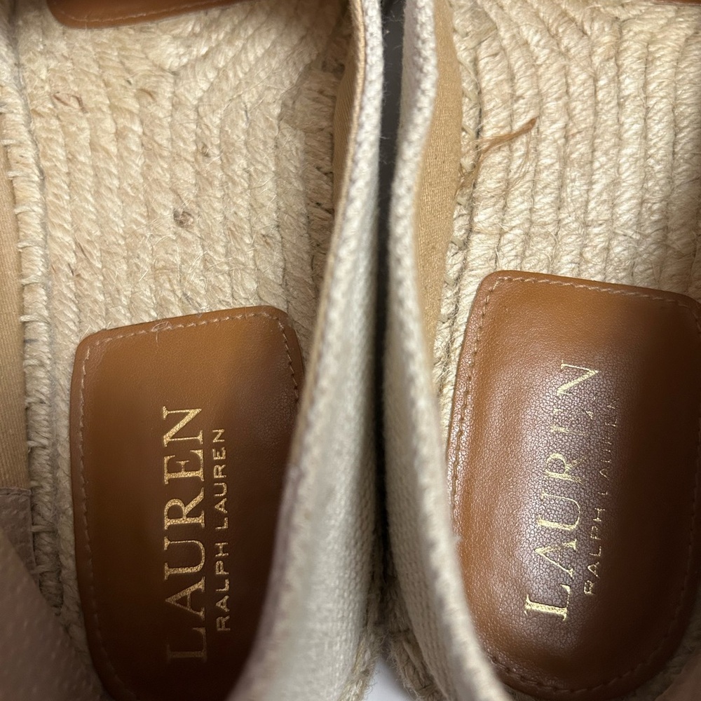 Lauren Ralph Lauren Caylee Canvas and Jute Flat Shoes Size 8B. - Picture 11 of 12